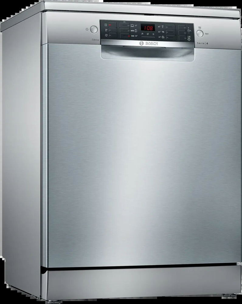 Bosch Dishwasher Free Standing Stainless Steel With Glass Cleaning Program & Height Adjustable Basket