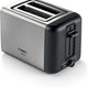 Bosch 2-Slot Toaster - Compact Stainless Steel Toaster with High Lift & Timer Control