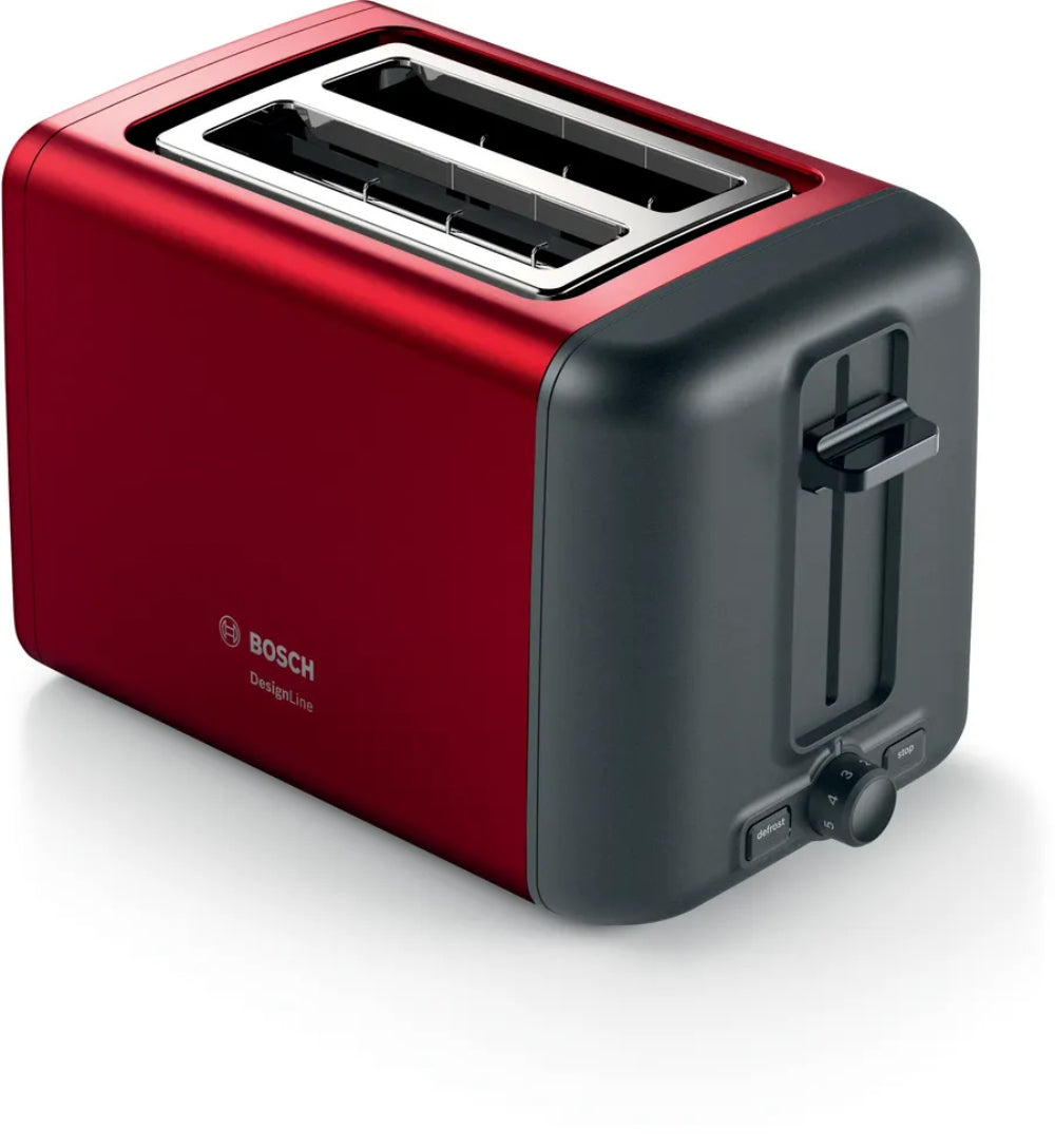 Bosch 2-Slot Toaster - Compact Stainless Steel Toaster with Defrost Toast Setting & Warming Rack