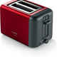 Bosch 2-Slot Toaster - Compact Stainless Steel Toaster with Defrost Toast Setting & Warming Rack