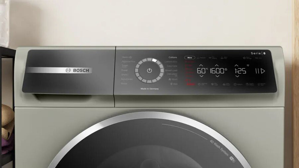 Front Load Washing Machine Bosch Series 8 - 10KG Capacity, Eco Friendly Silver Inox