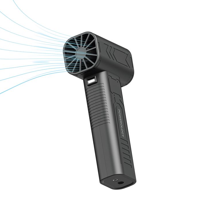 Powerology Powerflow Turbo Blower Fan - 55000RPM, 24000mAh Black
