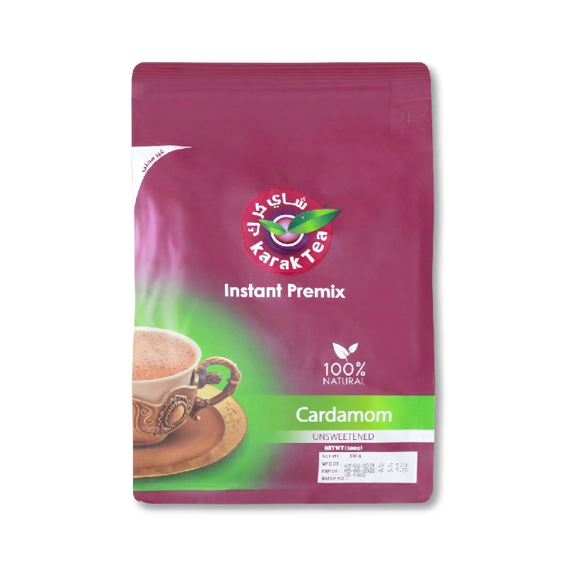 Unsweetened Cardamom Instant Karak Tea Premix 0.5KG – 100% Natural Blend