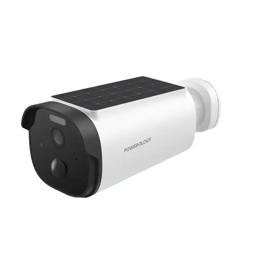 Solar Outdoor Camera - Powerology 2K HD Wireless Security, IP65 Weatherproof