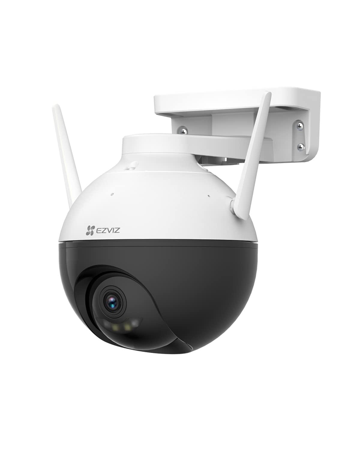 EZVIZ Security Camera Outdoor, 4MP WiFi Camera, 360° Visual Coverage, IP65 Waterproof, Color Night Vision, AI-Powered Person Detection, Two-Way Talk, MicroSD Card up to 256GB | C8W - Lolly