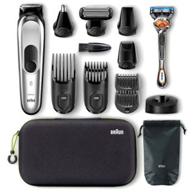 Braun All-in-one trimmer MGK7020, 10-in-1 trimmer, 8 attachments and Gillette Fusion5 ProGlide razo