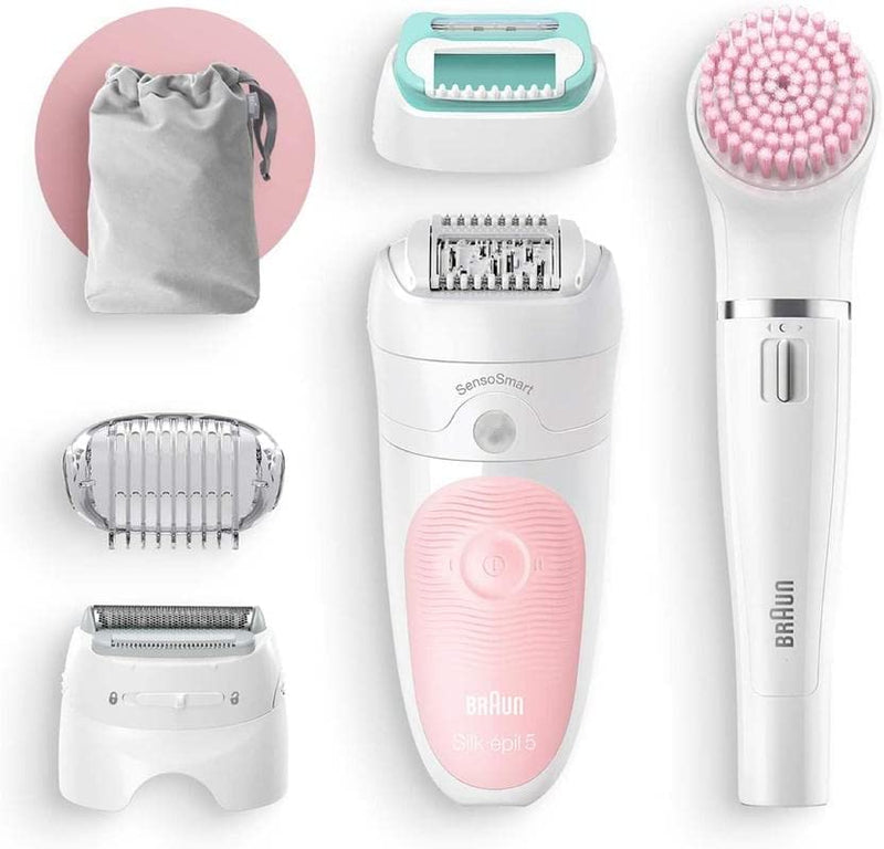 Braun Silk-épil 5875 SensoSmart™ Beauty Set - Cordless Wet & Dry epilation Beauty set with 5 extras