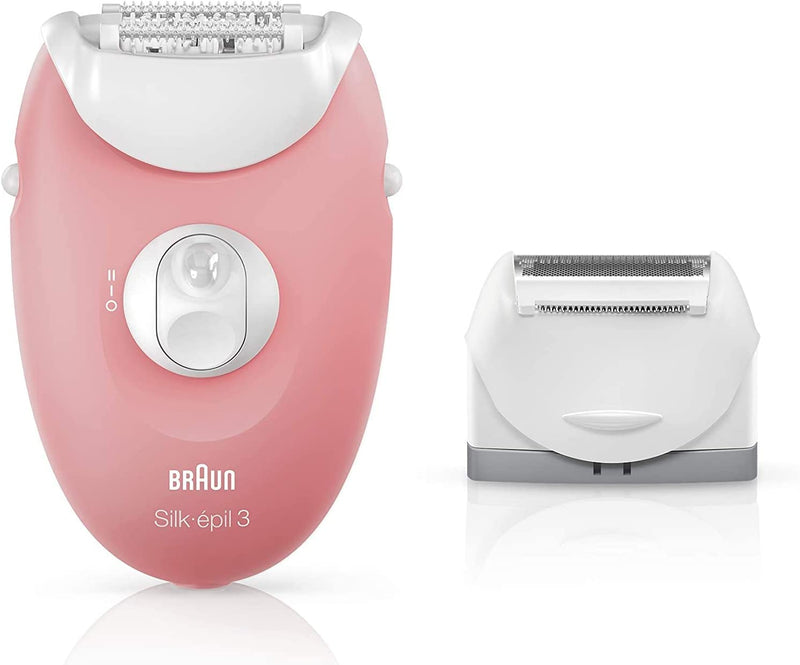 Braun Epilator SE 3440 Silkepil for legs and body, shaver head, with trimmer cap