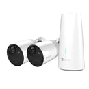 EZVIZ BC1 Wireless Outdoor Cameras 1080p Wi Fi, 365 Days Battery Life, Two Way Audio, 2 Camera Kit with 1 Base, Alexa, CS-BC1-B2, BC1-2 Camera - Lolly