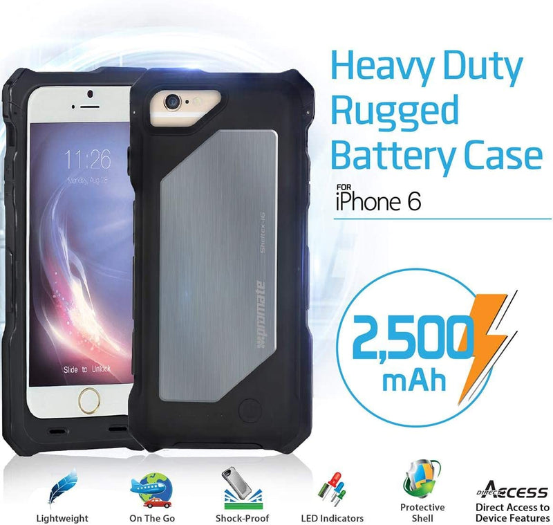 Promate Accessories Sheltex-i6 Rugged Battery Case