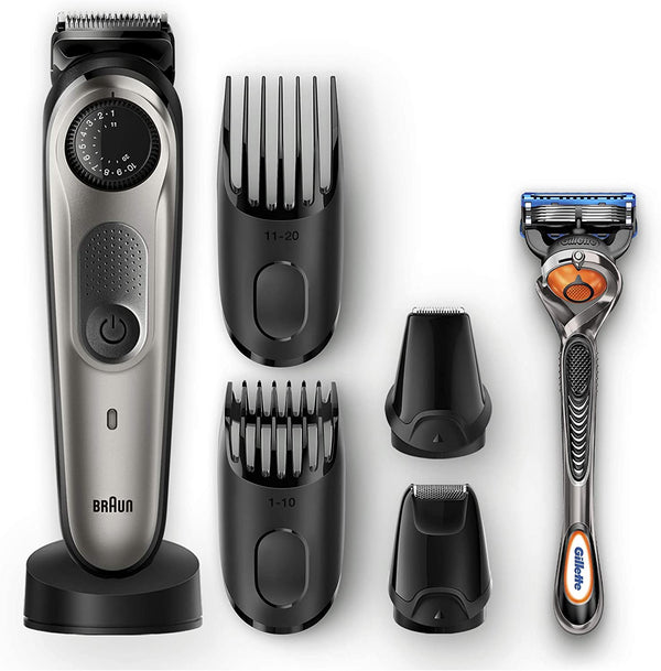 Braun BT7040 rechargeable Beard trimmer & hair trimmer. 39 length settings & lifetime sharp metal blades deliver ultimate precision for an even cut