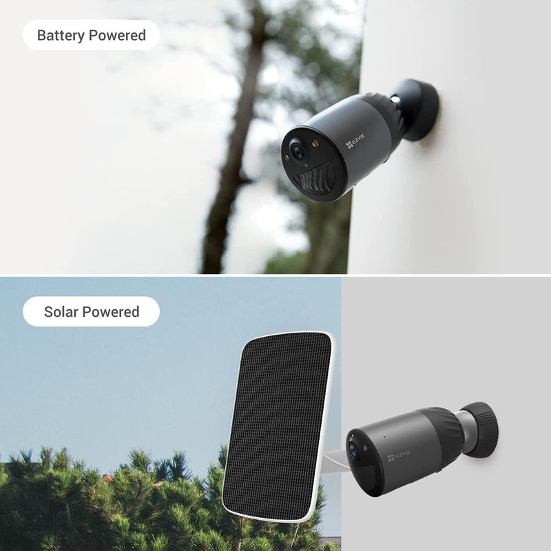 EZVIZ Solar Security Camera Outdoor Wireless, Large Rechargeable Battery, Free 32 GB Local Storage, Motion Detection, Two-way Talk, Color Night Vision, Waterproof (BC1C KIT) - Lolly