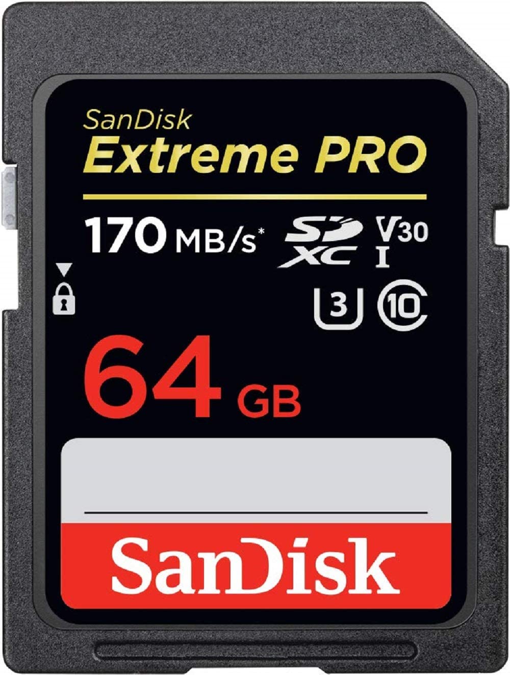 SanDisk Extreme Pro 64GB SDHC Memory Card – UHS-1, 4K Video, V30 Speed Class