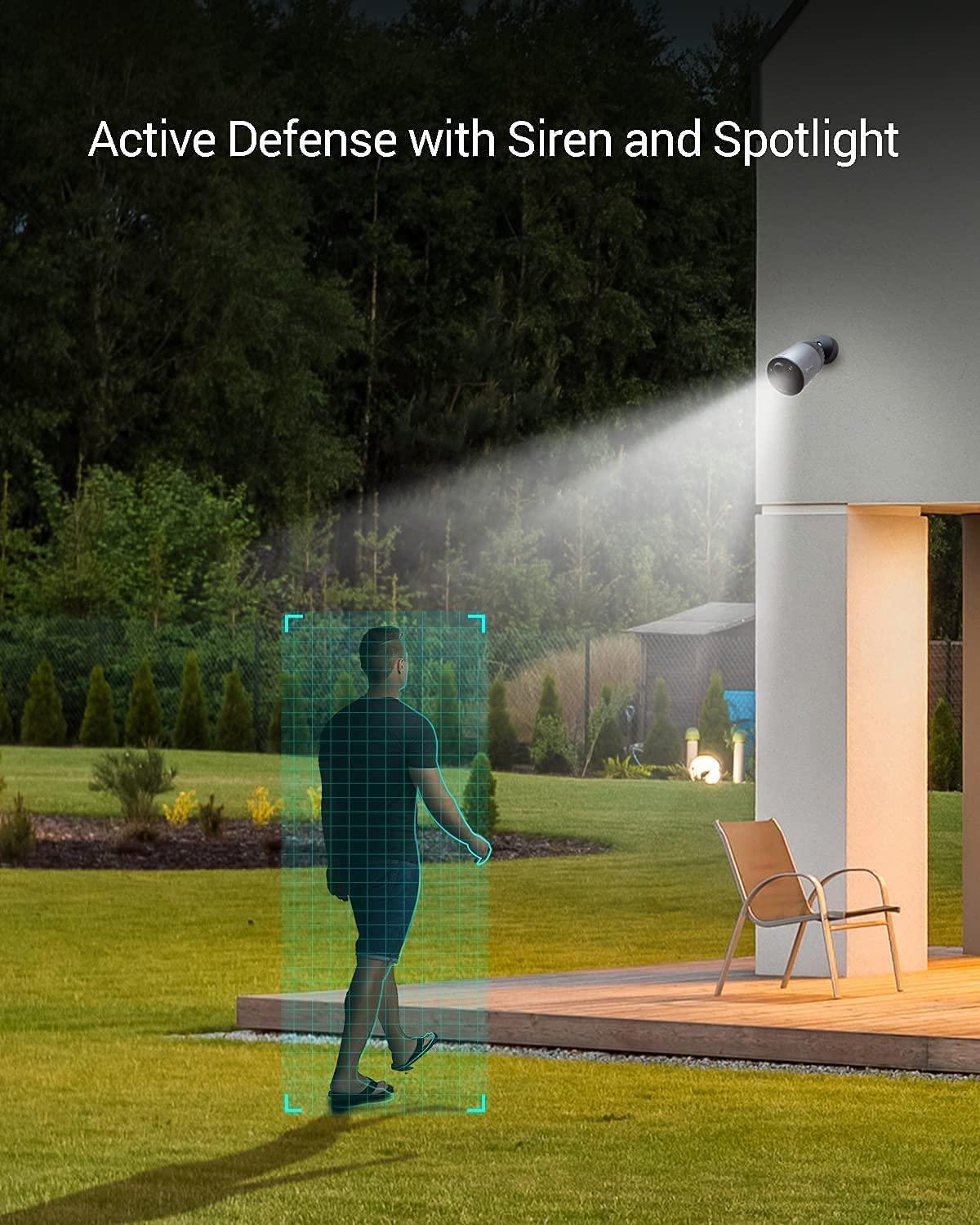 EZVIZ Battery Security Camera Outdoor with 210-Day Battery Life, 1080P Colour Night Vision, Built-in 32 GB eMMC, Two-way Audio, Waterproof (BC1C) - Lolly