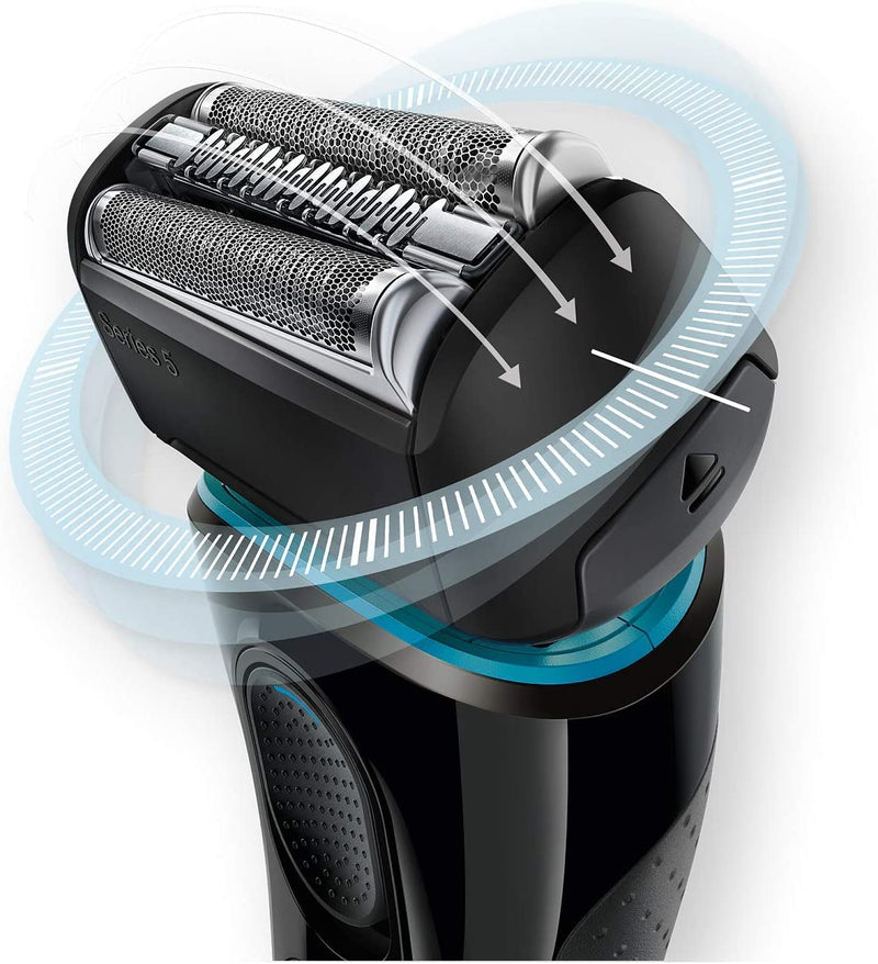 Braun Series 5 5140s Wet & Dry Electric Foil Shaver, Black/Blue