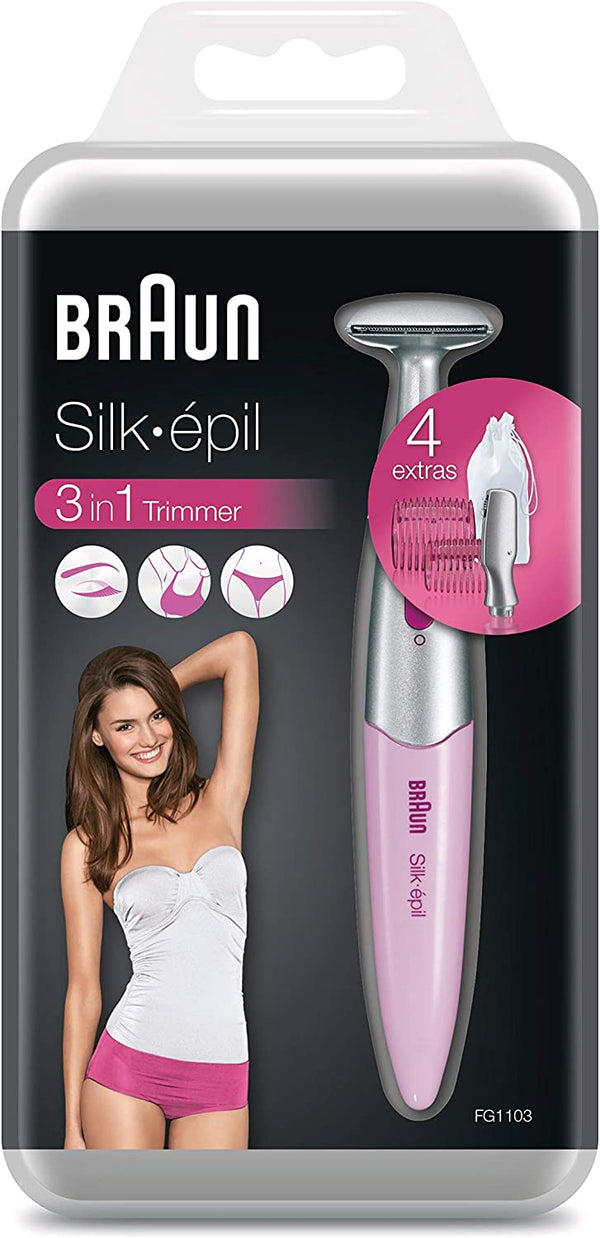 Braun Silkfinish FG1103 Precision Hair Remover from Intimate body parts + 4 attachments - Grocery Pack