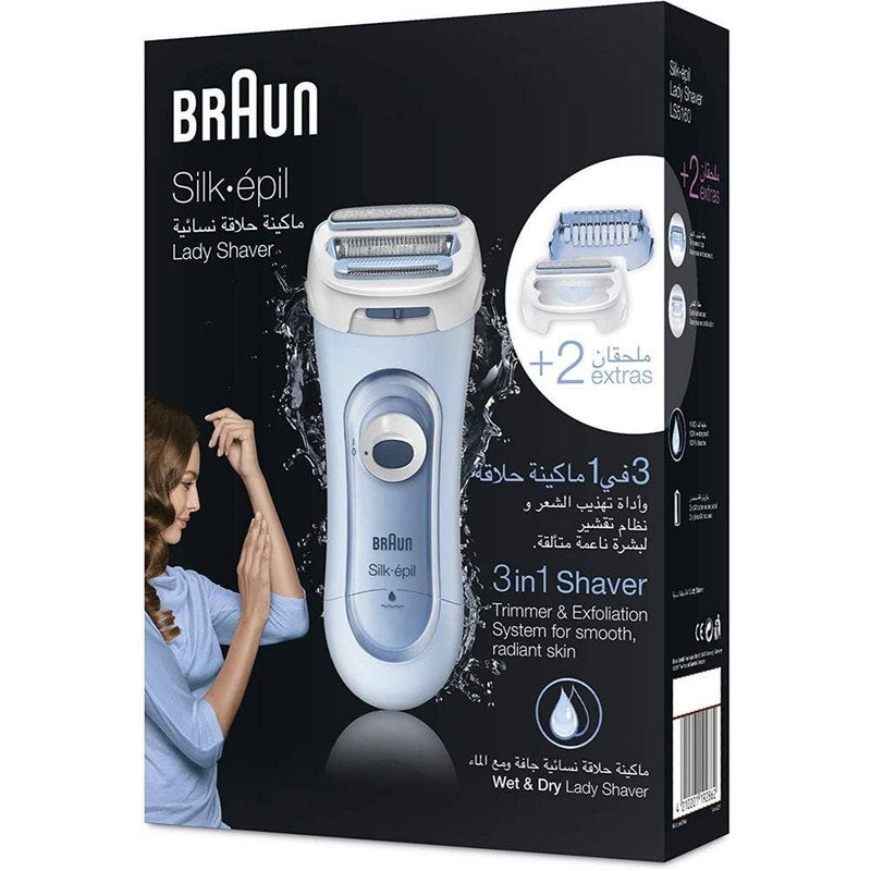 Braun Silk-Epil Lady Shaver 5160 Wet & Dry Electric Shaver for Women