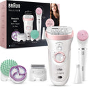Braun Silkepil 9, Skin Spa SensoSmart Beauty Set  - wet & dry, legs, body & face - 4 in 1 with Face