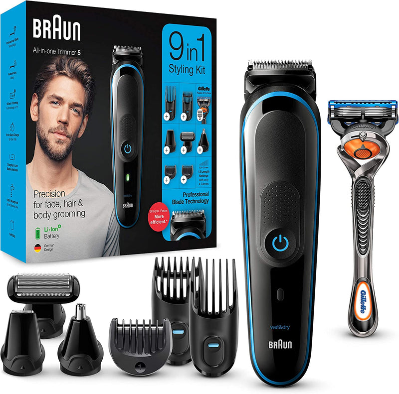 Braun multi grooming kit MGK5280 – 9-in-one trimmer for precision styling from head to toe.