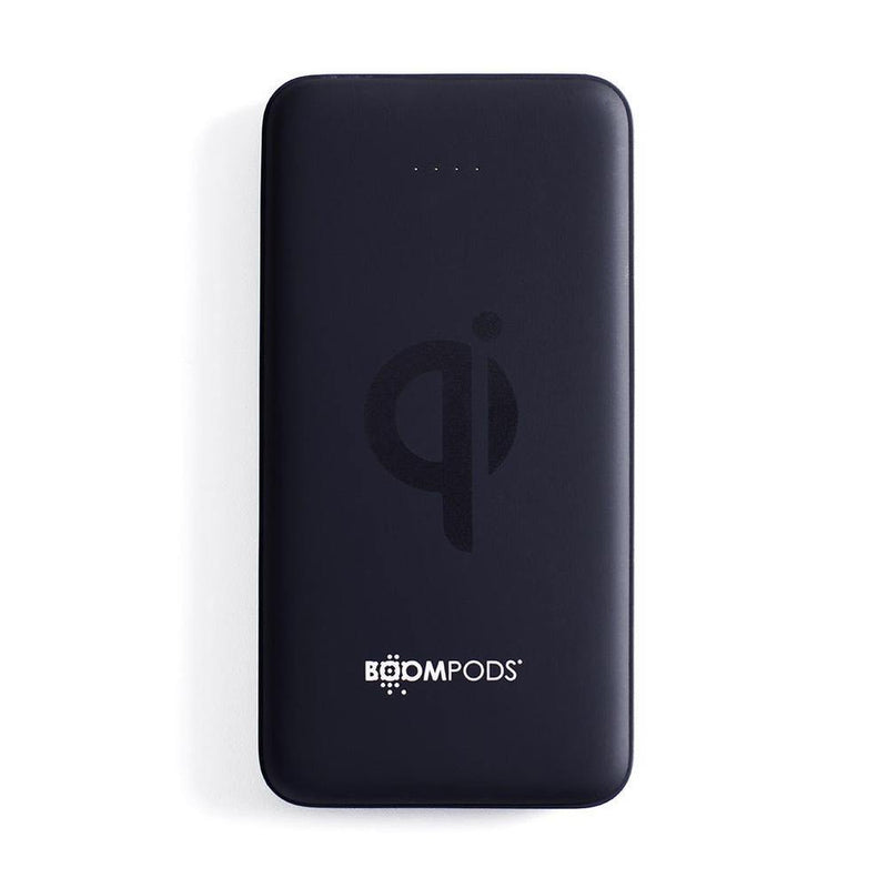 Boompods - Power Boom Qi - 10K Mah Power Bank & Wireless Charger - Black - Lolly