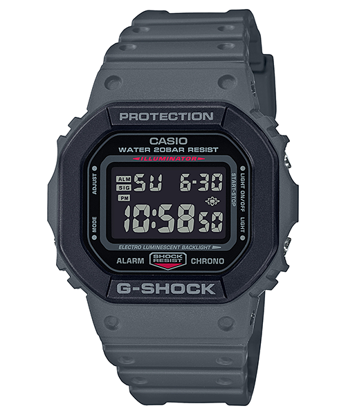 G-SHOCK DW-5610SU-8DR Digital Illuminator Grey Men's Watch