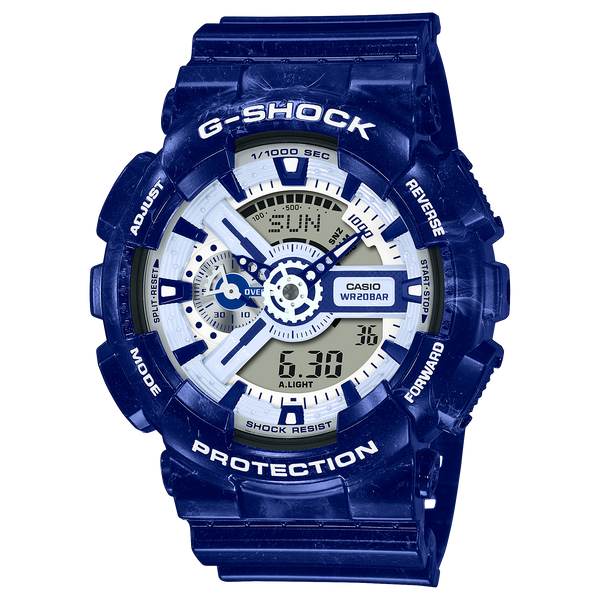 G-SHOCK GA-110BWP-2ADR Chinese Porcelain Analog Digital Blue Resin Men's Watch