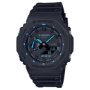 G-SHOCK GA-2100-1A2DR Digital Black Resin Neon Accent Series Band Men's Watch