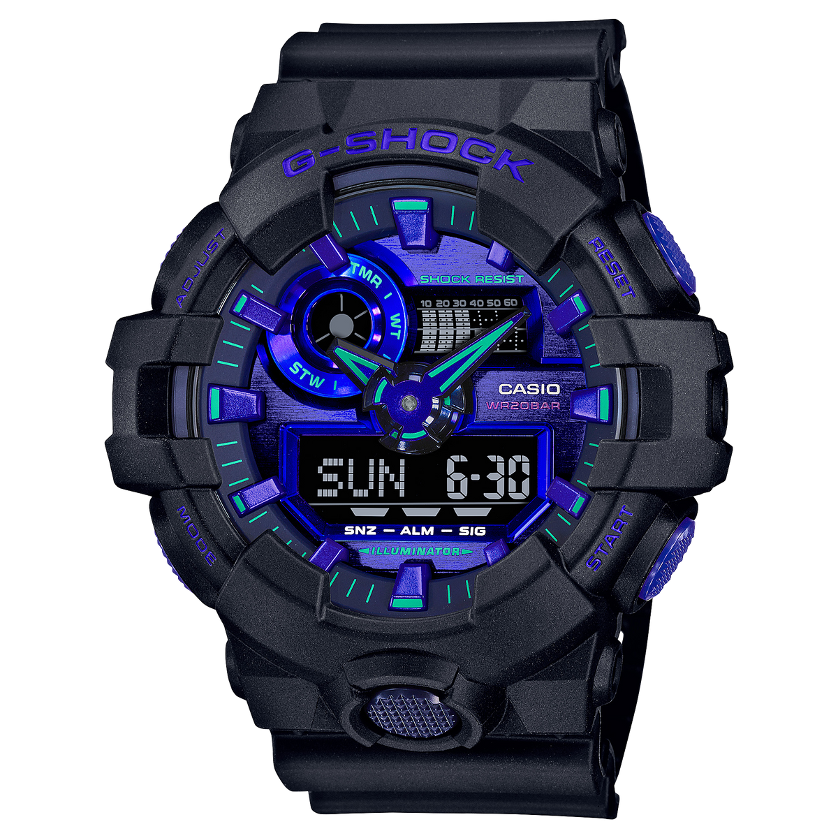 G-SHOCK Men's Watch - Analog-Digital Dark Blue Dial | Shock Resistant Resin Band