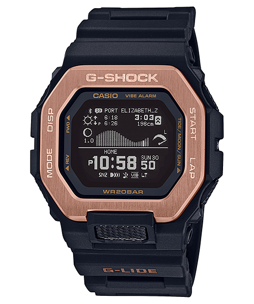 G-Shock Bluetooth Watch - Casio G-Lide Digital Sports Watch With Tide Graph