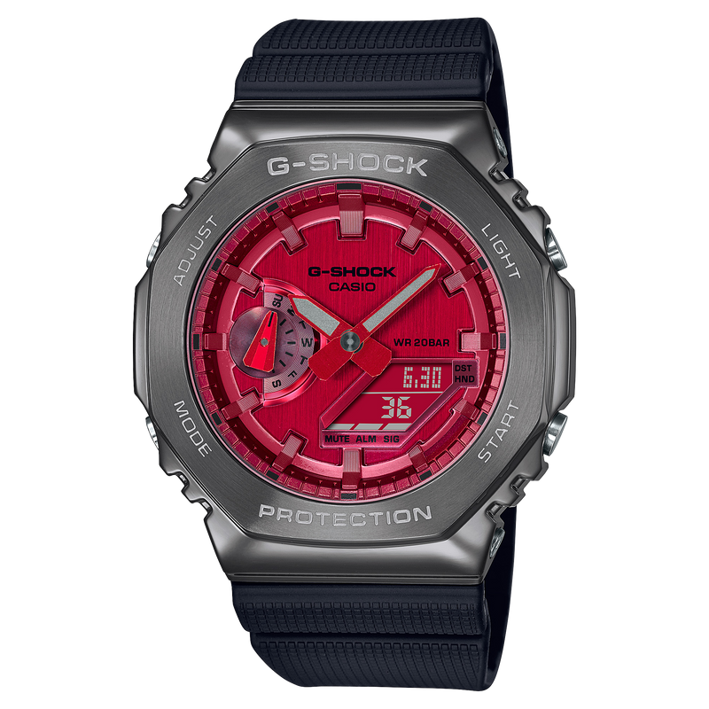 G-SHOCK MENS CASIOAK METAL COVERED WATCH - GM-2100B-4ADR