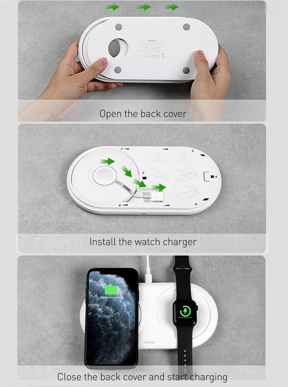 Wireless Charging Station - Promate AuraBase-2 Dual Fast Wireless Charger Pad