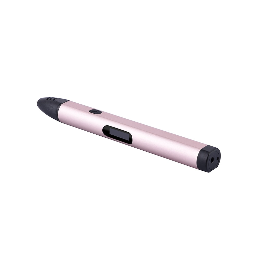 3D Printing Pen - Precision Drawing Tool with OLED Display, Pink Creative Pen