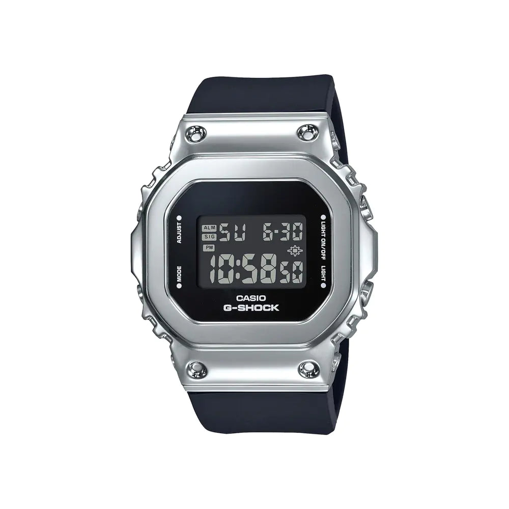 G-SHOCK Metal Watch – Compact Men's Resin Band Wristwatch with Square Bezel Design
