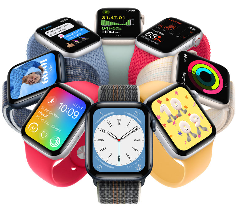 Apple Watch SE GPS Smartwatch 44mm - Swim Proof, Fitness Tracking, Aluminum Case