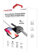 Promate AURABASE-2 Dual Fast Wireless Charging Station Black AURABASE2-BK